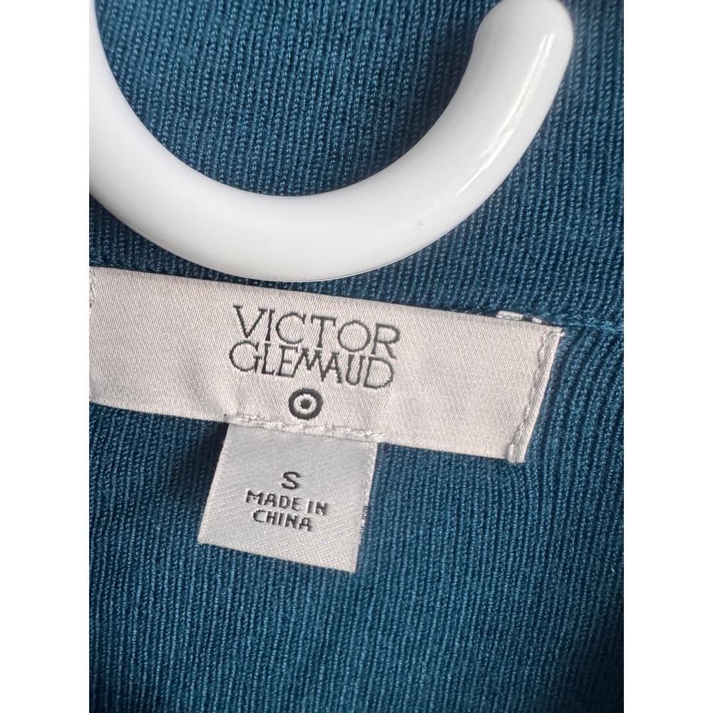 Victor Glemaud Sweater Colorblock Mock Neck‎ Size Small Neon Yellow Blue - Picture 3 of 5